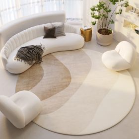 Silent Wind Absorbent Round Carpet Cream Wind Hanging Basket Dressing Table Bedroom Bedside Household Crystal (Option: Modern 12-100x100cm)